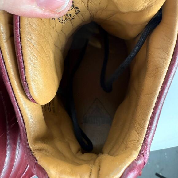 John Fluevog Run Wild Boots Men's 9 Burgundy Leather Lace Up Ankle Outdoor - Picture 9 of 10